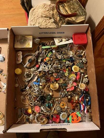 Lapel Pins Music Box and Costume Jewelry