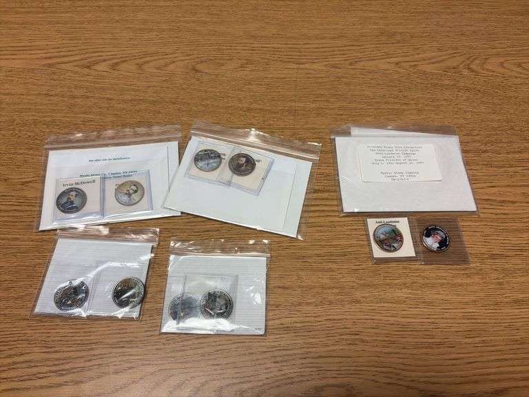 Princess Diana Colorized Pennies and Assorted Colorized Half Dollars image