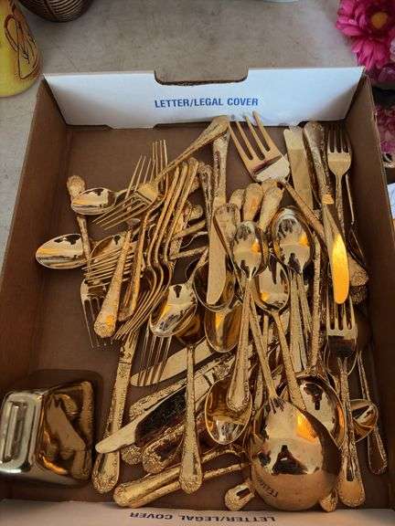 Set of Gold Colored Utensils