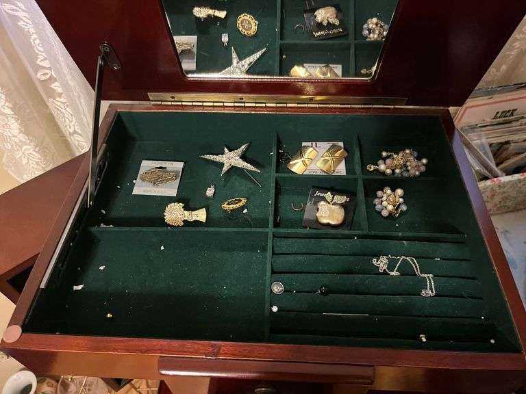 Jewelry Stand with Costume Jewelry  44”x16”x13