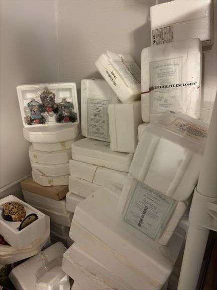 HUGE collection of Bradford Edition Collectable  Porcelain Plates, Figurines, Decor, misc - some are unopened  - BRING BOXES TO PACK