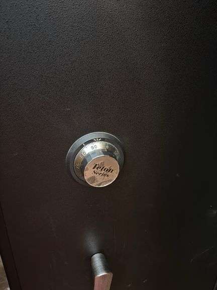 American Security Gun Safe - located in basement, buyer is responsible for removal, no loading help provided - door is open and in locked position- code unknown - 22”W x 18”D x 54.5”H