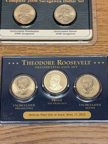 2008 Sacagawea Dollar Sets & Theodore Roosevelt Presidential Coin Set