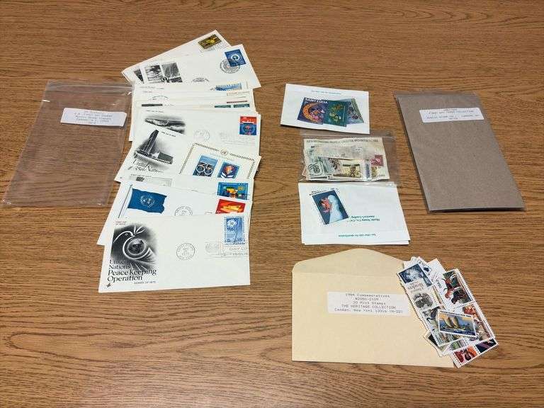 Large Collection of United Nation Stamps, US Stamps, Misc image