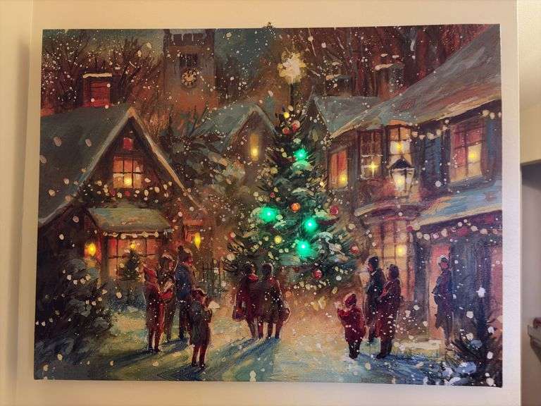 Lighted Christmas Canvas - 26”W x 20”H