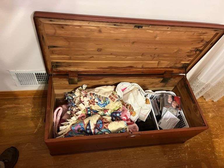 Cedar Chest with Contents 42”x14”x18”
