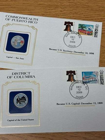 Presidential $1 Coins, 1982 Proof set, various colorized commemorative coins
