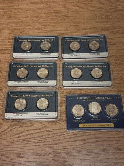 2008 Sacagawea Dollar Sets & Theodore Roosevelt Presidential Coin Set image