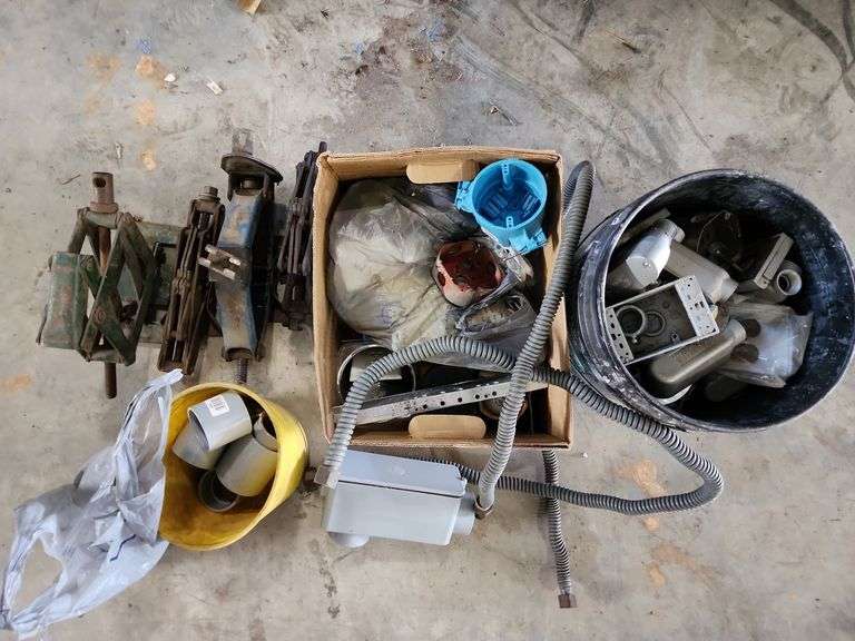 4 Car Jacks and Miscellaneous Electrical Supplies image
