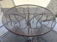 Metal Patio Table with 4 Chairs