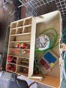 Assorted Fishing Tackel, Knives, and animal trap
