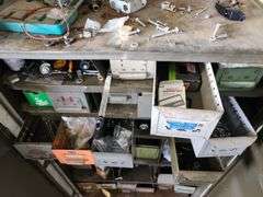 2 Door Metal Shop Cabinet 36"x23"x55" and Contents