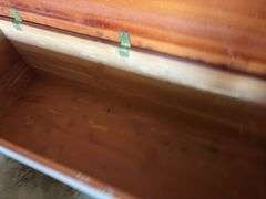 Cedar Blanket Chest - 52”W x 20”H x 20”D - damaged