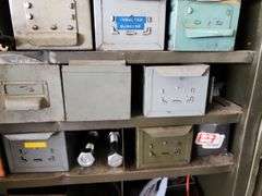 2 Door Metal Shop Cabinet 36"x23"x55" and Contents
