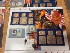 Huge Collection of Coin Panels - State Quarter, Pennies, $1 Coins, Misc - approximately 132 panels