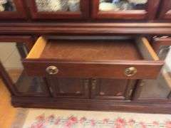 Lighted Mirror Back China Cabinet - 87”H x 60”W x 17”D