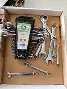 3 Flats of Assorted Wrenches and Paint Scrapers