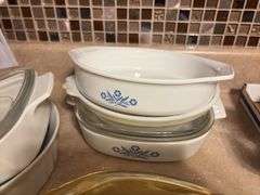 Assorted Corning Ware Dishes and Mixing Bowls