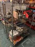 2 Wire Shelf Racks - contents NOT included - 54”h x 36”W x 14”D