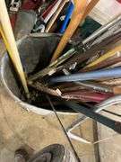 Group of Long Handle Tools with Stand