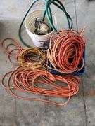 Assorted Extension Chords, Pump and Motor