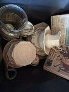 2 Totes of Glassware and Elvis Presley News Papers