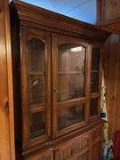 Roanoke Lighted China Cabinet - 77”H x 46”W x 16”D - located in basement, buyer responsible for removal