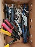 3 Flats of Assorted Screwdrivers, Wrenches, Pliers, Drill Bits