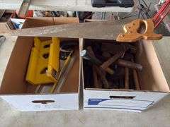 2 Box lots of Hammers and Saws