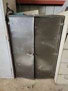 2 Door Metal Shop Cabinet 36"x23"x55" and Contents