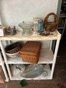 Wall contents and 2 shelves with Contents