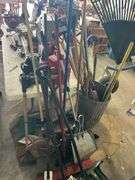 Group of Long Handle Tools with Stand