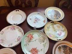 Large Group of Assorted Serving Plates & Dollies