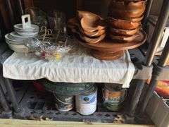 2 Plastic Storage Racks with Contents