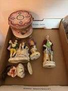 2 Box Lots of Assorted Figurines and Atlas