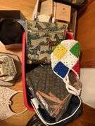 Assorted Housewares purses lamp hat