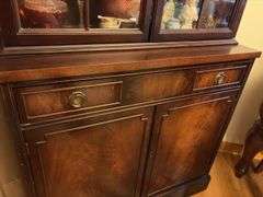 Mahogany Display Cabinet - contents NOT included 80”H x 18”D x 34”W