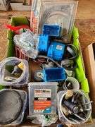 Assorted Electrical Supplies, Casters, Caulk Guns