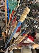 Group of Long Handle Tools with Stand