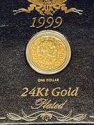 (7) 1999 US Coin 24K Gold Plated Coin Sets - one is incomplete