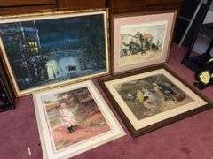 4pcs of Assorted Artwork - one is cracked
