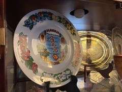Contents of 1 Shelf - Assorted Goblets, Cups, Serving Platters