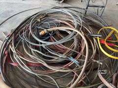 Assorted Steel Cable, Jumper Cables, Burlap
