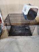 Large Dog Crate 42"x29" and Petmate Pet Taxi Carrier