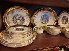 Crest-O-Gold 22K Dish Set