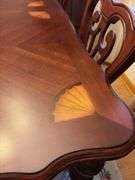 Dining Room Table with 6 Chairs - 64”L x 41”W x 30”H + 18” Leaf
