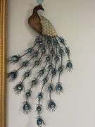 Decorative Wall Peacock 35” and Picture Frame