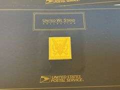 24K Gold Layered .999 Silver USPS United We Stand Collection Stamps