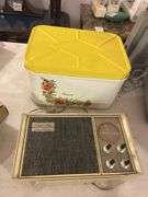Vintage Radio and Bread Pan