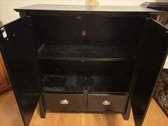 Black Cabinet with Stainless Handles - 40”H x 26”W x 18”D